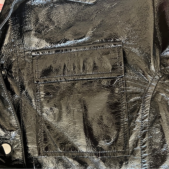 Ei8ht dreams patent leather jacket with fur - Picture 6 of 11